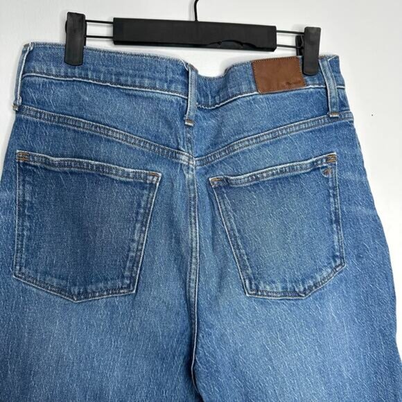 Madewell Women’s Medium Wash the High‎ Rise Slim Boy Jean Straight Size 29T - Picture 4 of 7
